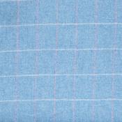 Lightweight Suiting: 100% Wool Tweed - Cornflower Blue Windowpane - Per ¼ Metre