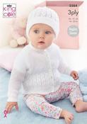 Cardigan &amp; Hat in King Cole Big Value Baby 3 Ply (5584) image