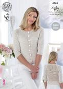 Cardigans in King Cole Giza Sorbet 4 Ply (4785)