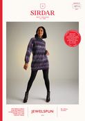 Night Blooming Roll Neck Sweater Dress in Sirdar Jewelspun Aran (10713) - PDF