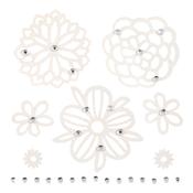 Craft Embellishments (8pcs) - Filigree Flowers