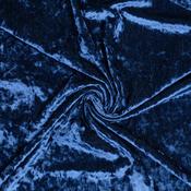 Navy Ribbed Stretch Crushed Velour - Per ½ Metre image