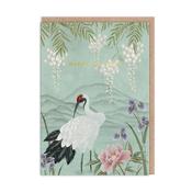 Greeting Card - Crane and Mountain Birthday image