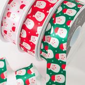 Christmas Ribbon: Santa Claus (25mm) - Per Metre image