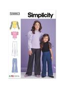Children's &amp; Girls' Tops &amp; Pants in Simplicity (S9863)