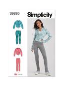Corset Style Hooded Jacket &amp; Leggings in Simplicity Misses' (S9895)