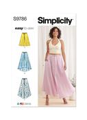 Skirt w/Hemline Variations in Simplicity Misses' (S9786)