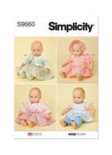 15" Cardigan &amp; Bonnet Baby Doll Clothes in Simplicity (S9660) image