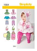 Babies' Top, Trousers, Bib, &amp; Blanket Wrap in Simplicity Kids (S1564)