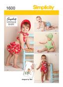 Babies' Vintage Romper Set in Simplicity Kids (S1600)