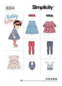 Babies, Leggings, Top, Dress, Bibs &amp; Headband in Simplicity Kids (S8304) image