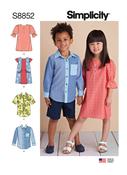 Button Front Dresses &amp; Shirt in Simplicity Kids (S8852)