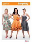 Misses' Classic 1950's Inspired Halloween Dresses in Simplicity Costumes (S8979) image