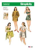 1940's Misses' Bikini Top, Shorts, Wrap, Skirt &amp; Coat in Simplicity Vintage (S8932)