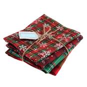 Fat Quarters Bundle (4pcs) - Christmas Tartan Greens