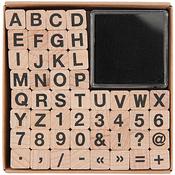 Rico Paper Poetry Alphanumeric Stamp Set (48pcs) - Sans Serif Bold