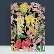 Greeting Card - Thank You Flowers Layered - Paper Cut Art