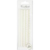 2-8mm Self Adhesive Half Pearls (140pcs) - White