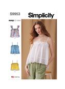 Cami Tops in Simplicity Misses' (S9953)