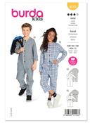 Jumpsuit w/Button Fastening &amp; Patch Pockets in Burda Kids (9245)