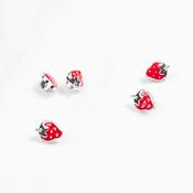 Plastic Shank Button (12mm) - Strawberry