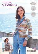 Cardigan &amp; Tank Top in Stylecraft For the Love of Stripes Chunky (10097) - PDF