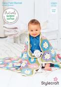 Daisy Field Blanket in Stylecraft Naturals Bamboo+Cotton DK (10001) - PDF