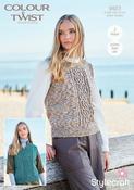 Round &amp; V Neck Tank Tops in Stylecraft Colour Twist DK (9923) - PDF