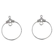 Ear Wire Hoops (2pk) - Silver image