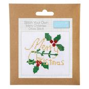 Mini Counted Cross Stitch Kit - Merry Christmas image