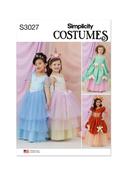 Children's Princess Dresses in Simplicity Costumes (S3027)