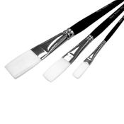 Black Synthetic Sable Flat Tip Brush