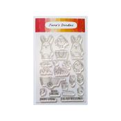 Jane's Doodles Clear Stamp Pack (20pcs) - Spring Picnic