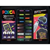 Posca Paint Markers Tin (20pk) - Groovy Colours image