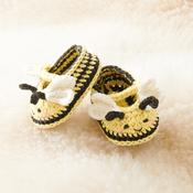 Ricorumi Crochet Kit: Baby Booties - Bees