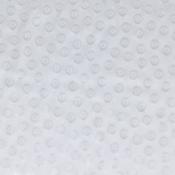 Italian Circle Print Super Stretch Jacquard Polyester in White - Per ¼ Metre