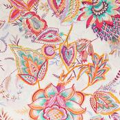 Italian 100% Cotton Lawn w/Large Floral on Ivory - Per ¼ Metre