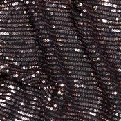 Horizontal Bronze Sequin Stripe on Tulle - Per ½ Metre