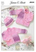 Cardigans &amp; Hat in James C. Brett Baby Marble DK (JB009)