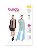 Long Button Vest w/Pockets in Burda Misses' (5827)