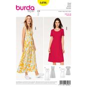 High Waisted Dresses in Burda Misses' (6496)