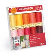 Gutermann Sew All Thread Set (10pk) - 100m Assorted Brights