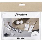 Mini Craft Kit Jewellery - Black &amp; White Earrings