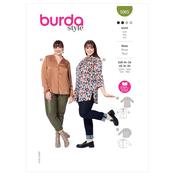 Blouse w/Shoulder Yoke &amp; Stand Collar in Burda Style (5965) image