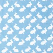 Anti-Pil Fleece: Bunnies on Blue - Per ½ Metre
