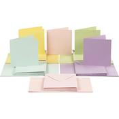 Square Cards &amp; Envelopes (50pk) - Pastels
