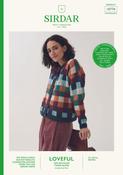 Checkerboard Cardigan in Sirdar Loveful 100% Recycled Tweed Blend DK (10776) - PDF