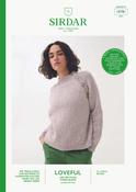 Buttoned Raglan Sweater in Sirdar Loveful 100% Recycled Tweed Blend DK (10781) - PDF