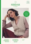 Moss Stitch Vest in Sirdar Loveful 100% Recycled Tweed Blend DK (10784) - PDF
