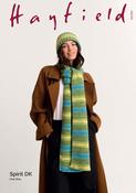 Ribbed Scarf &amp; Beanie in Hayfield Spirit DK (10797) - PDF image